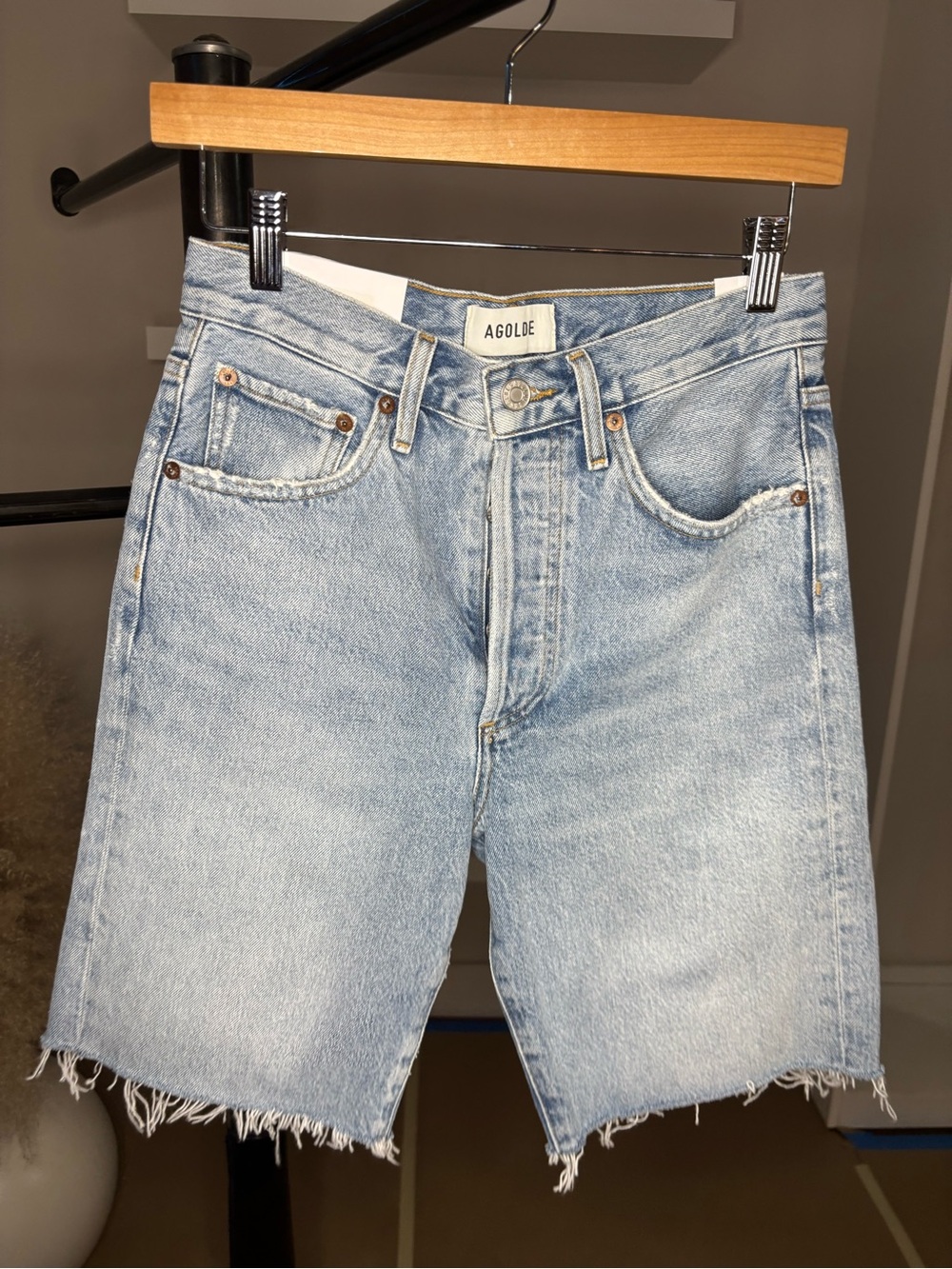 Agolde Light Blue 90's Short Denim